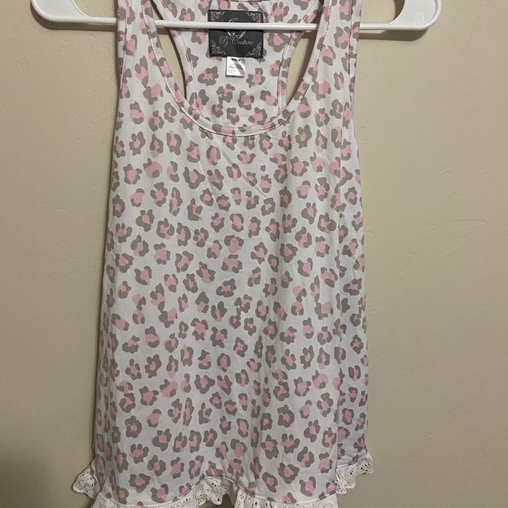 Pink Cheetah Print PJ Couture Tank Top